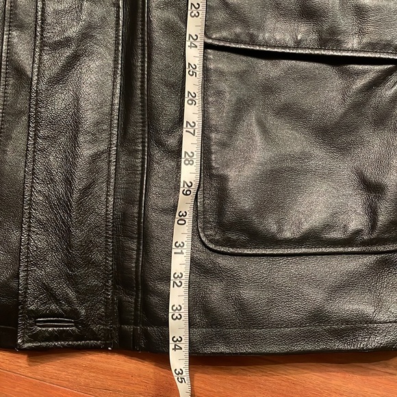 Mens Plonge Genuine Leather Jacket - Picture 5 of 9